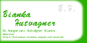 bianka hutvagner business card